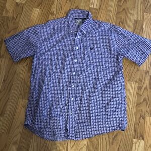 Cinch Purple and Black Casual Button Down Shirt